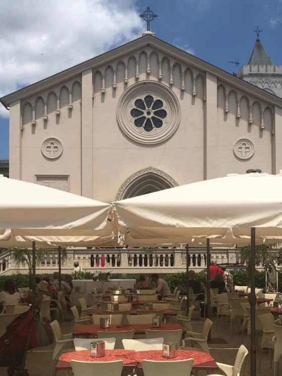 Church with cafe